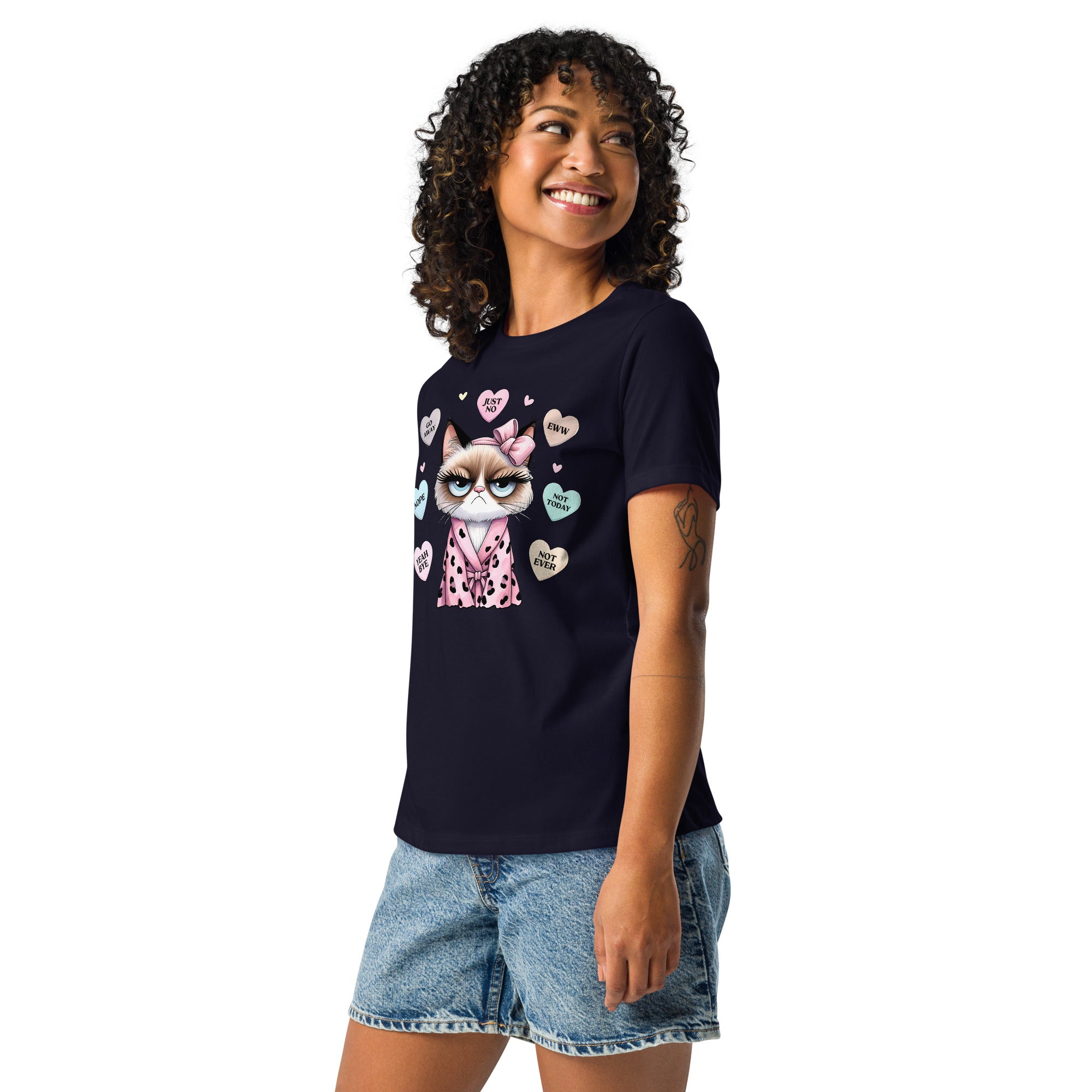 Grumpy Kitty Valentine's Graphic Tee